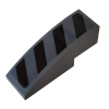 50950pb126 - Slope, Curved 3 x 1 with Black and Dark Bluish Gray Danger Stripes Pattern (Sticker) - Set 76100