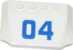 52031pb075 - Wedge 4 x 6 x 2/3 Triple Curved with Blue '04' Pattern (Sticker) - Set 60044