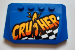 52031pb148 - Wedge 4 x 6 x 2/3 Triple Curved with 'CRUSHER' Pattern (Sticker) - Set 60180