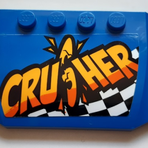 52031pb148 - Wedge 4 x 6 x 2/3 Triple Curved with 'CRUSHER' Pattern (Sticker) - Set 60180