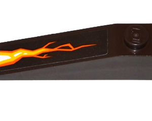 60477pb009 - Slope 18 4 x 1 with Orange Cracks and Lava Pattern (Sticker) - Set 70321