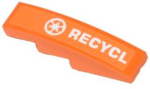 61678pb066 - Slope, Curved 4 x 1 with Recycling Arrows and 'RECYCL' Pattern (Sticker) - Set 70808