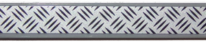 6636pb132 - Tile 1 x 6 with Silver Tread Plate Pattern (Sticker) - Set 60112