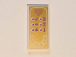 87079pb0304 - Tile 2 x 4 with Elevator Buttons on Gold Background Pattern (Sticker) - Set 41101