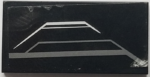 87079pb0613R - Tile 2 x 4 with Metallic Silver and Flat Silver Trapezoidal Pattern Model Right Side (Sticker) - Set 76047