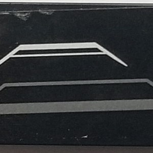 87079pb0613R - Tile 2 x 4 with Metallic Silver and Flat Silver Trapezoidal Pattern Model Right Side (Sticker) - Set 76047
