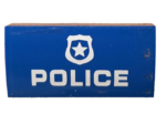 88930pb128 - Slope, Curved 2 x 4 x 2/3 with Bottom Tubes with White 'POLICE' and Badge Pattern (Sticker) - Set 60172