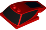 93591pb16 - Wedge 6 x 4 x 1 1/3 with 4 x 4 Base with Black Windows Pattern