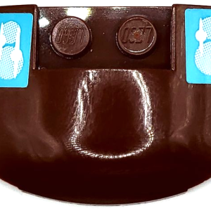 93604pb14 - Wedge 3 x 4 x 2/3 Triple Curved with Medium Azure Headlights Pattern (Stickers) - Set 41319