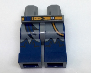 970c63pb08 - Hips and Dark Blue Legs with Medium Nougat Belt and Sash and Pirate Boots on Dark Bluish Gray Pattern