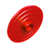 3876 - Minifigure, Shield Circular Ridged Face with Stud