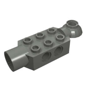 47454 - Technic, Brick Modified 2 x 3 with Pin Holes, Rotation Joint Ball Half Horizontal, and Rotation Joint Socket