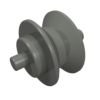 3464 - Wheel Center Small with Stub Axles (Pulley Wheel)