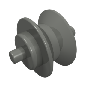 3464 - Wheel Center Small with Stub Axles (Pulley Wheel)