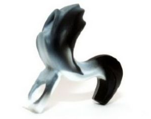 11101pb01 - Minifigure Costume Tail Bushy with Marbled White Pattern