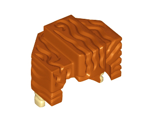 15557pb01 - Minifigure, Hair Trapezoid Swept Back with Tan Ends Pattern