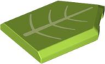 22385pb292 - Tile, Modified 2 x 3 Pentagonal with Yellowish Green Leaf Veins Pattern (BrickHeadz Tinker Bell Dress)