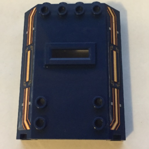 22387pb002 - Panel 2 x 6 x 6 with Window Slot with Orange and White Bars and Orange Circuitry Pattern (Stickers) - Sets 70317 / 70324