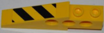 2744pb020R - Technic Slope 6 x 1 x 1 2/3 with Black and Yellow Danger Stripes Pattern Model Right Side (Sticker) - Set 7746