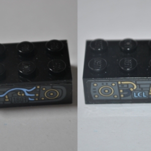 3002pb40 - Brick 2 x 3 with Wires, '1607' and 'LCL' Pattern on Both Sides (Stickers) - Set 70622