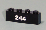 3010pb101 - Brick 1 x 4 with White '244' Pattern (Sticker) - Set 7641