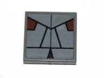 3068bpb0595 - Tile 2 x 2 with Groove with SW Sith Pattern (Sticker) - Set 7957
