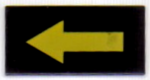 3069pb0017 - Tile 1 x 2 with Arrow Long Yellow without Black Border Pattern
