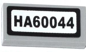 3069pb0307 - Tile 1 x 2 with 'HA60044' Pattern (Sticker) - Set 60044