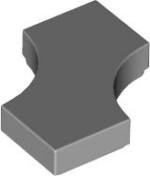 3396 - Tile, Modified 2 x 2 with 2 1 x 1 Curved Cutouts (Double Arrow)