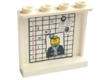 4215bpb19 - Panel 1 x 4 x 3 - Hollow Studs with Police Case Board and Minifigure Photo Pattern on Inside (Sticker) - Set 7743