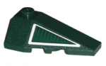 43711pb04 - Wedge 4 x 2 Triple Right with Dark Green Triangle with White Border Pattern (Sticker) - Set 8100