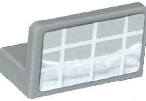 4865pb065 - Panel 1 x 2 x 1 with Mirror with White Grid Pattern (Sticker) - Set 41118