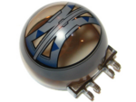 50747pb03 - Windscreen 6 x 6 x 3 Canopy Half Sphere with Dual 2 Fingers with SW Droid Tri-Fighter Dark Blue Triangles Pattern