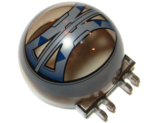 50747pb03 - Windscreen 6 x 6 x 3 Canopy Half Sphere with Dual 2 Fingers with SW Droid Tri-Fighter Dark Blue Triangles Pattern