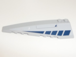 50955pb017 - Wedge 10 x 3 Left with Dark Blue Hatch and Trim Pattern (Sticker) - Set 8128