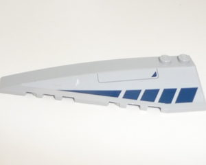 50955pb017 - Wedge 10 x 3 Left with Dark Blue Hatch and Trim Pattern (Sticker) - Set 8128