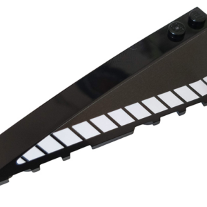 50955pb042 - Wedge 10 x 3 Left with White Stripes Pattern (Sticker) - Set 76100