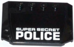 52031pb072 - Wedge 4 x 6 x 2/3 Triple Curved with White 'SUPER SECRET POLICE' Pattern (Sticker) - Set 70808