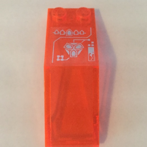 6070pb022 - Windscreen 5 x 2 x 1 2/3 with Silver Circuitry Pattern (Sticker) - Set 70351