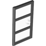 60797pb04 - Door 1 x 4 x 6 with 3 Panes with Molded Trans-Clear Glass with Stud Handle Pattern