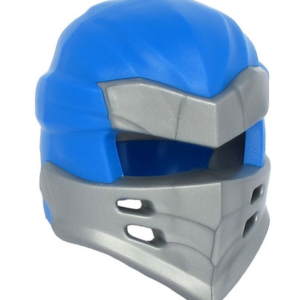 66953pb01 - Minifigure, Headgear Ninjago Wrap Type 7 with 4 Slits on Front with Molded Flat Silver Armor Pattern
