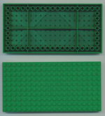 700eD2 - Brick 10 x 20 with Bottom Tubes in Single Row Around Edge, with Dual '+' Cross Supports