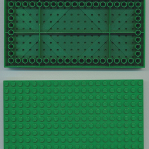 700eD2 - Brick 10 x 20 with Bottom Tubes in Single Row Around Edge, with Dual '+' Cross Supports