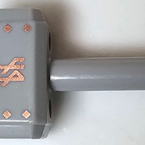 75904pb02 - Minifigure, Utensil Tool Sledgehammer (Mjolnir, Hammer) with 6 Copper Diamonds and Runes (Symbols) Pattern on Both Sides