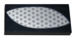 87079pb1218R - Tile 2 x 4 with Silver Hexagon Mesh Eye Cover Pattern Model Right Side