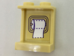 87552pb044 - Panel 1 x 2 x 2 with Side Supports - Hollow Studs with Toilet Paper Roll on Inside Pattern (Sticker) - Set 41313