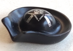 95222pb01 - Minifigure, Headgear Hat, Pirate Circular with Fold in Brim and Silver Pattern