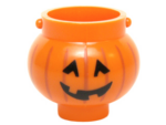 98374pb02 - Minifigure, Utensil Pot Small with Handle Holders and Pumpkin Jack O' Lantern with Angular Eyes Pattern