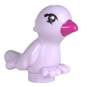 98388pb06 - Bird, Friends / Elves with Magenta Beak and Black Eyes Pattern (Violet)