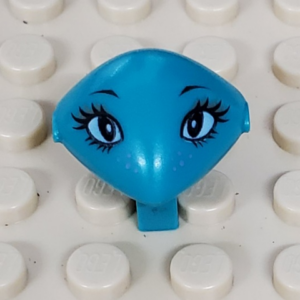 x117px8 - Minifigure, Head, Modified Martian with Clip, Eyelashes Pattern
